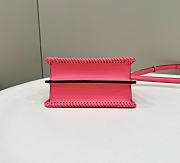 Okify Fendi Peekaboo ISeeU Interlace Leather Bag In Pink 20x10.5x15cm - 5