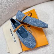 Okify Louis Vuitton Ballet Shoes In Denim Blue EU35-41 - 5