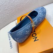 Okify Louis Vuitton Ballet Shoes In Denim Blue EU35-41 - 4