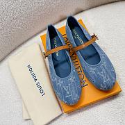 Okify Louis Vuitton Ballet Shoes In Denim Blue EU35-41 - 1