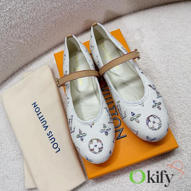 Okify Louis Vuitton Ballet Shoes In White EU35-41 - 1