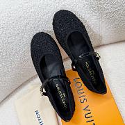 Okify Louis Vuitton Romy Flat Ballerina Ballet Shoes In Black 1AGZ92 EU35-41 - 3