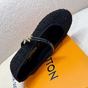 Okify Louis Vuitton Romy Flat Ballerina Ballet Shoes In Black 1AGZ92 EU35-41 - 2