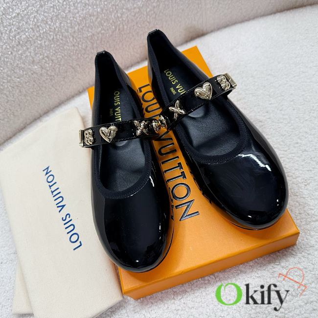 Okify Louis Vuitton Romy Ballet Shoes In Black EU35-41 21154 - 1