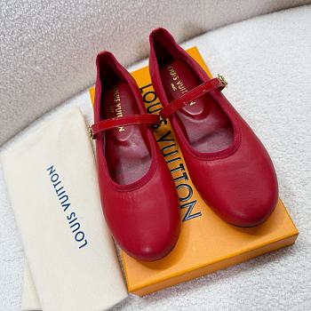 Okify Louis Vuitton Romy Ballet Shoes In Red EU35-41 21156