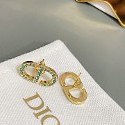 Okify Dior Blue/Pink Gold Earrings 21160 - 2