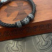 Okify Chrome Hearts vine flower leather rope bracelet  - 3