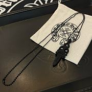 Okify Chrome Hearts Black/Green Necklace 21169 - 5