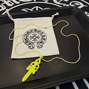 Okify Chrome Hearts Black/Green Necklace 21169 - 4