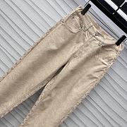 Okify Louis Vuitton High Waist Beige Trousers SML  - 4