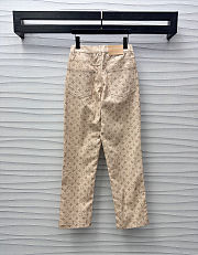 Okify Louis Vuitton High Waist Beige Trousers SML  - 2