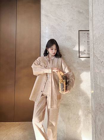 Okify Louis Vuitton Set Of Beige Shirt Jacket And Trousers SML 