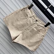 Okify Louis Vuitton High Waist Beige Shorts SML  - 3