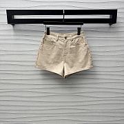 Okify Louis Vuitton High Waist Beige Shorts SML  - 1