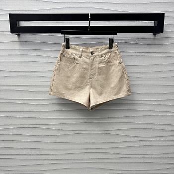 Okify Louis Vuitton High Waist Beige Shorts SML 