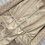 Okify Louis Vuitton Waist Drawstring Hooded Beige Jacket SML  - 2