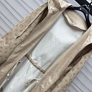 Okify Louis Vuitton Waist Drawstring Hooded Beige Jacket SML  - 3