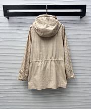 Okify Louis Vuitton Waist Drawstring Hooded Beige Jacket SML  - 4