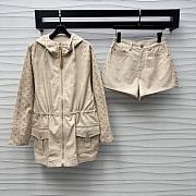 Okify Louis Vuitton Set Of Beige Jacket And Shorts SML  - 1