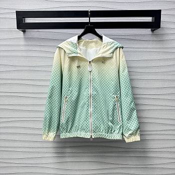 Okify Louis Vuitton Gradient Green And Yellow Hooded Jacket SML 