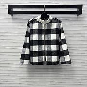 Okify Louis Vuitton Black Plaid Wool Coat SML  - 1