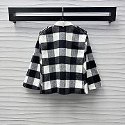 Okify Louis Vuitton Black Plaid Wool Coat SML  - 2