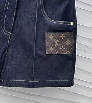 Okify Louis Vuitton Denim Blue Shorts SML  - 3