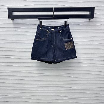 Okify Louis Vuitton Denim Blue Shorts SML 