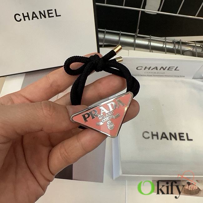 Okify Prada Pink Hair Tie 21196 - 1