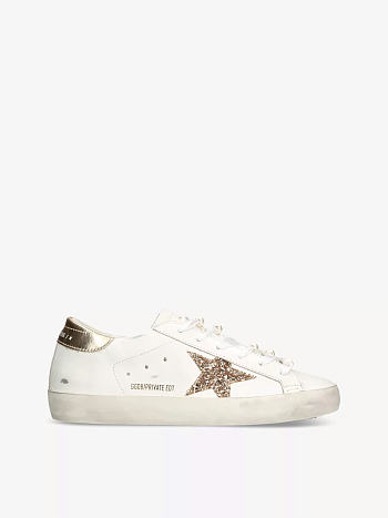 Okify Golden Goose Superstar star-applique low-top leather trainers