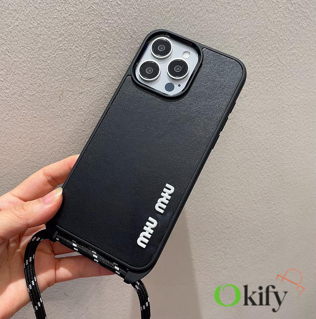 Okify MiuMiu Black Phone Case 21250 - 1