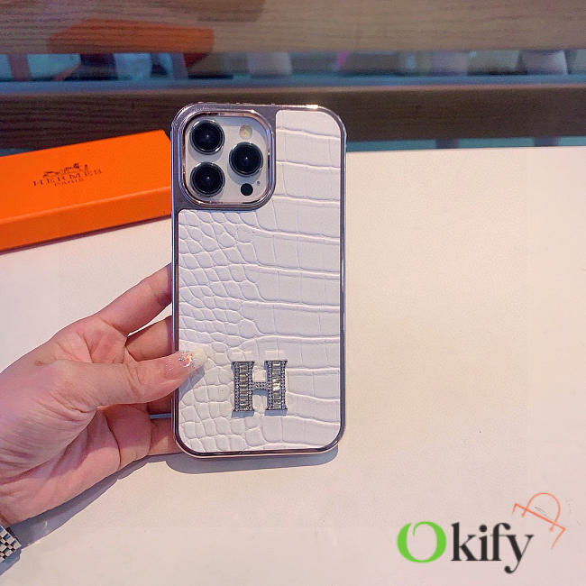 Okify Hermes White Phone Case 21261 - 1