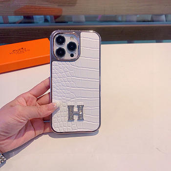 Okify Hermes White Phone Case 21261