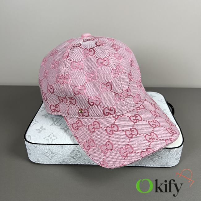 Okify Gucci Pink Baseball Cap  - 1