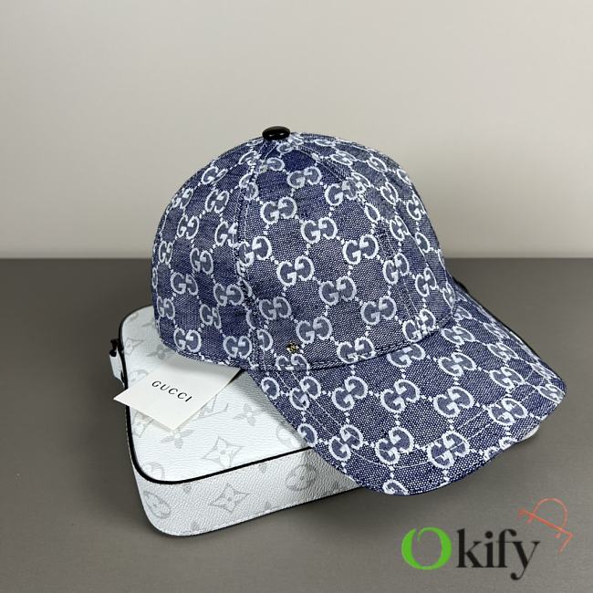 Okify Gucci Dark Blue Baseball Cap  - 1