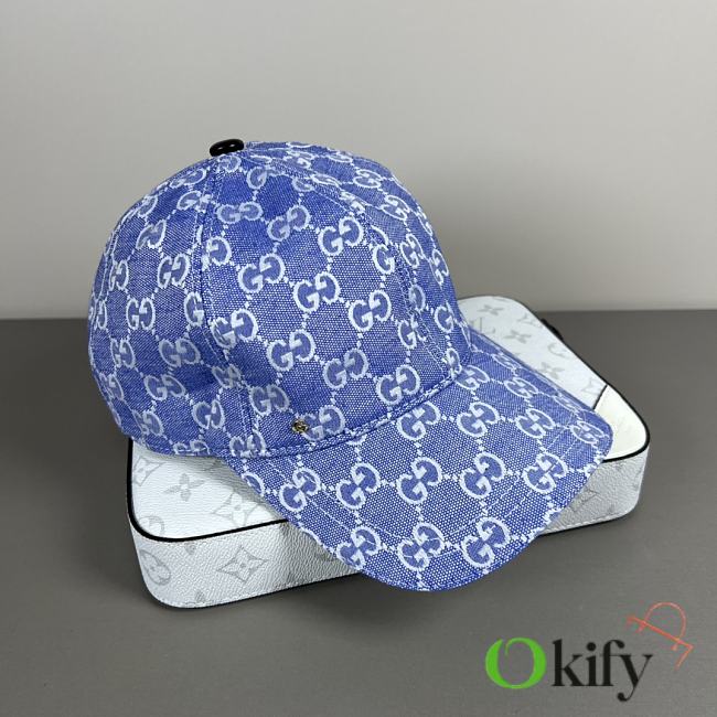 Okify Gucci Blue Baseball Cap  - 1