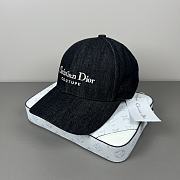 Okify Dior Black Denim Baseball Cap  - 4