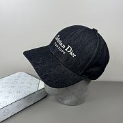 Okify Dior Black Denim Baseball Cap  - 2