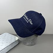 Okify Dior Blue Denim Baseball Cap  - 5