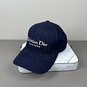 Okify Dior Blue Denim Baseball Cap  - 1