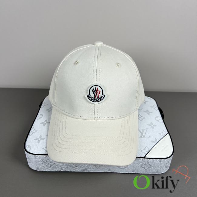 Okify Moncler White Baseball Cap  - 1