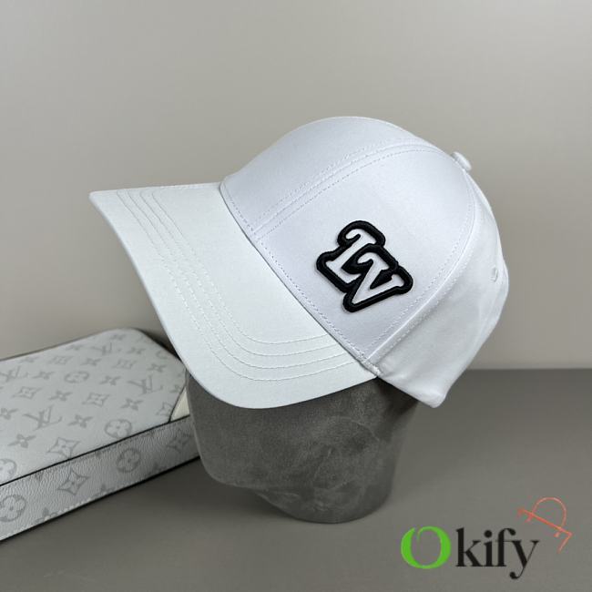 Okify Louis Vuitton White Baseball Cap  - 1