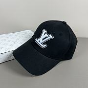 Okify Louis Vuitton Black Baseball Cap With Blue Logo  - 5