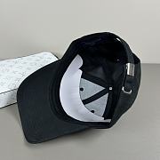 Okify Louis Vuitton Black Baseball Cap With Blue Logo  - 2