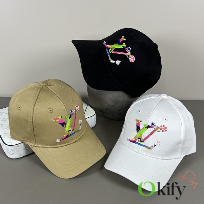 Okify Louis Vuitton Baseball Cap With Multicolor Logo 21327 - 1