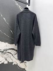 Okify YSL Grey Gray Wool Long Coat SML - 2