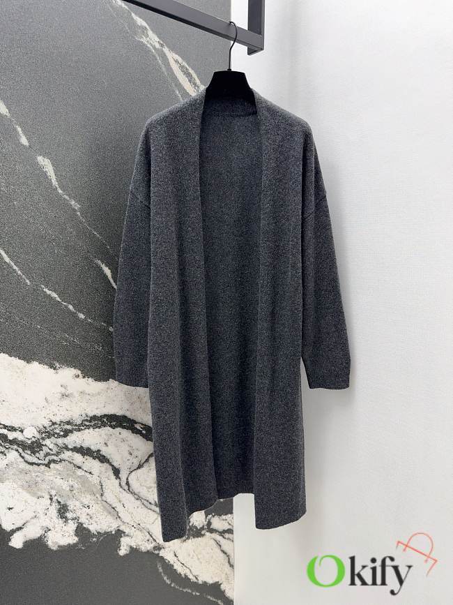 Okify YSL Grey Gray Wool Long Coat SML - 1