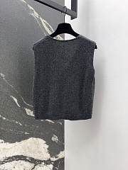 Okify YSL Set Of Gray Wool Tank Top And Pants SML  - 6