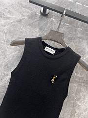 Okify YSL Black Wool Tank Top SML  - 3