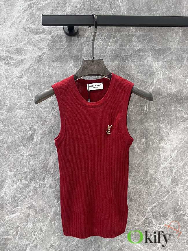 Okify YSL Red Wool Tank Top SML  - 1